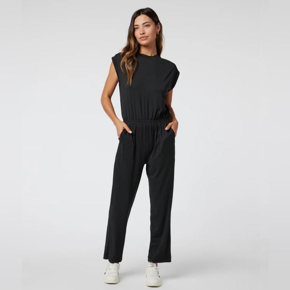 Short Sleeve Lux Crew Jumpsuit